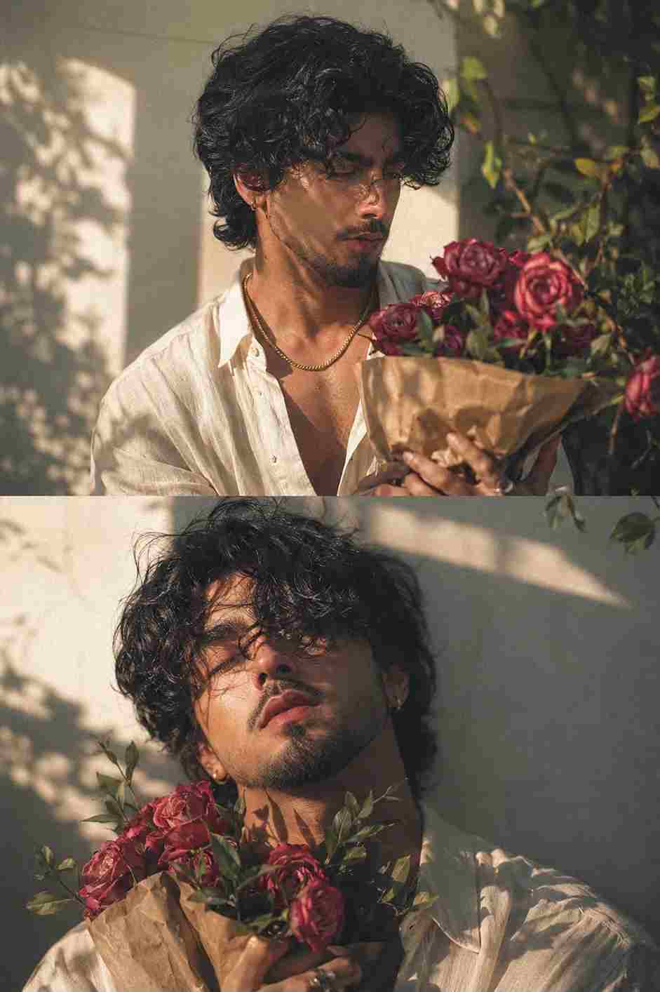 A Cinematic Romantic Portrait Collage Prompt