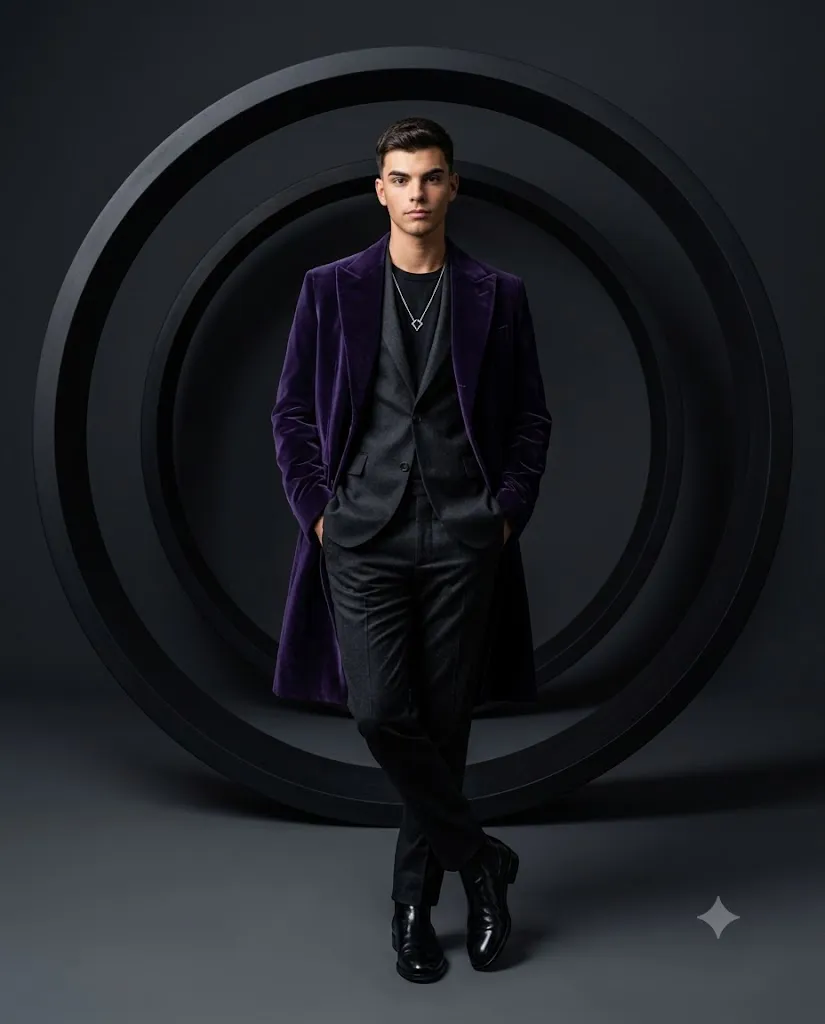 Avant-Garde Noir Fashion Editorial Portrait Prompt