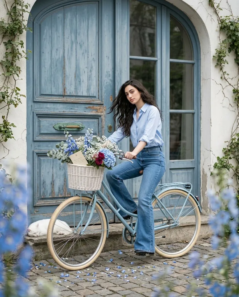 Blue Bicycle Cinematic Prompt