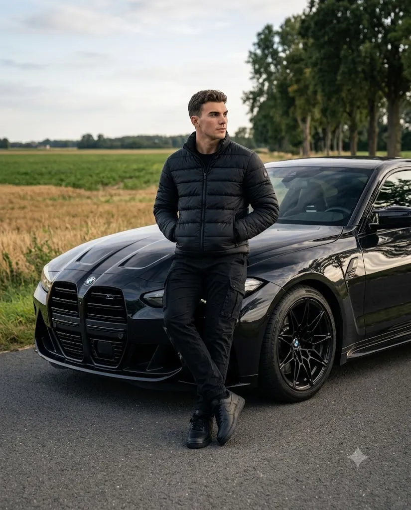 BMW M4 Competition Automotive Lifestyle Portrait AI Prompt