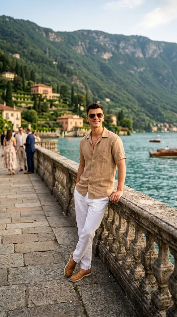 Cinematic European Lakeside Summer Portrait Prompt