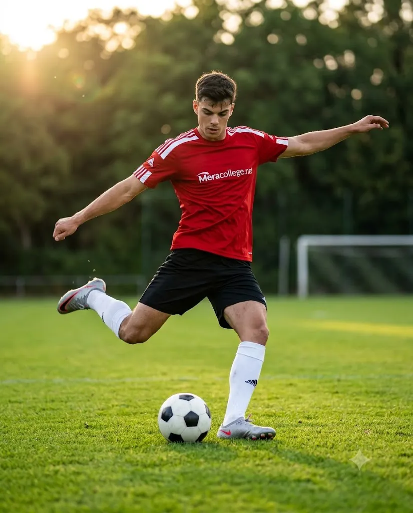 Cinematic Golden Hour Soccer Action Portrait Prompt