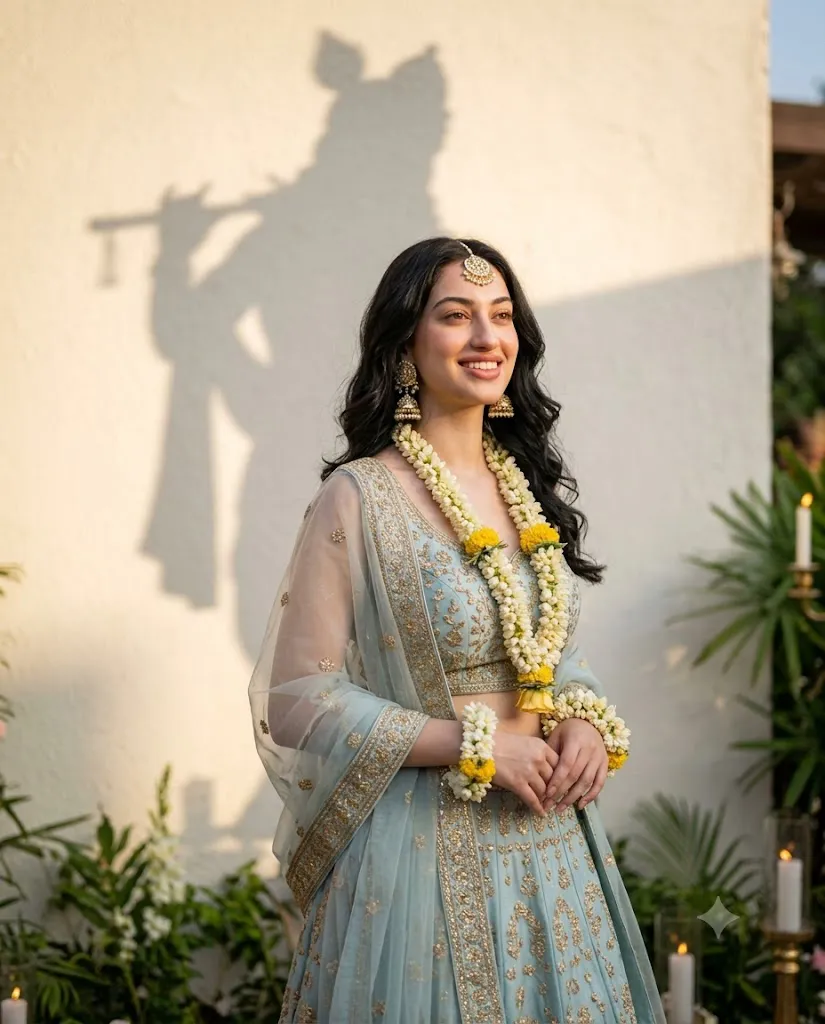 Cinematic Krishna Shadow Editorial Portrait Prompt