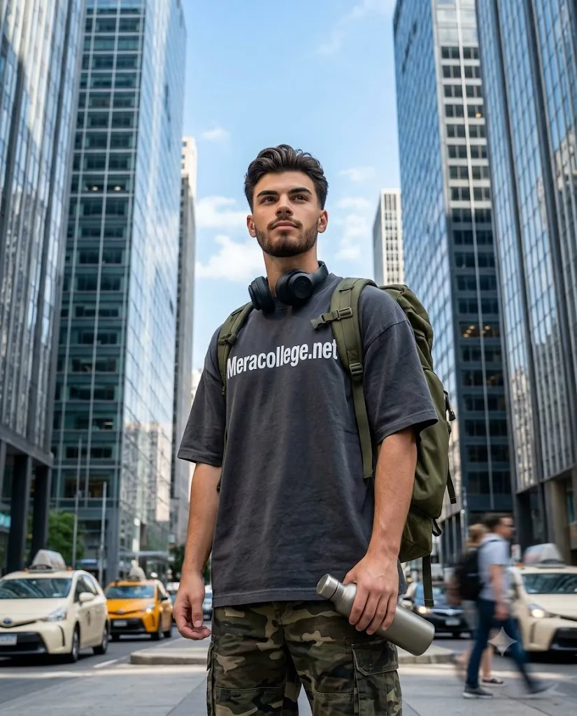 Cinematic Low Angle City Editorial Portrait Prompt
