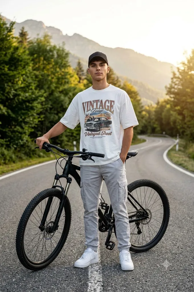 Cinematic Mountain Bike Adventure Portrait Prompt