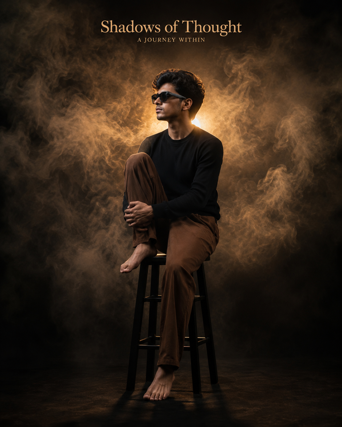 Contemplative Portrait With Warm Backlight Prompt