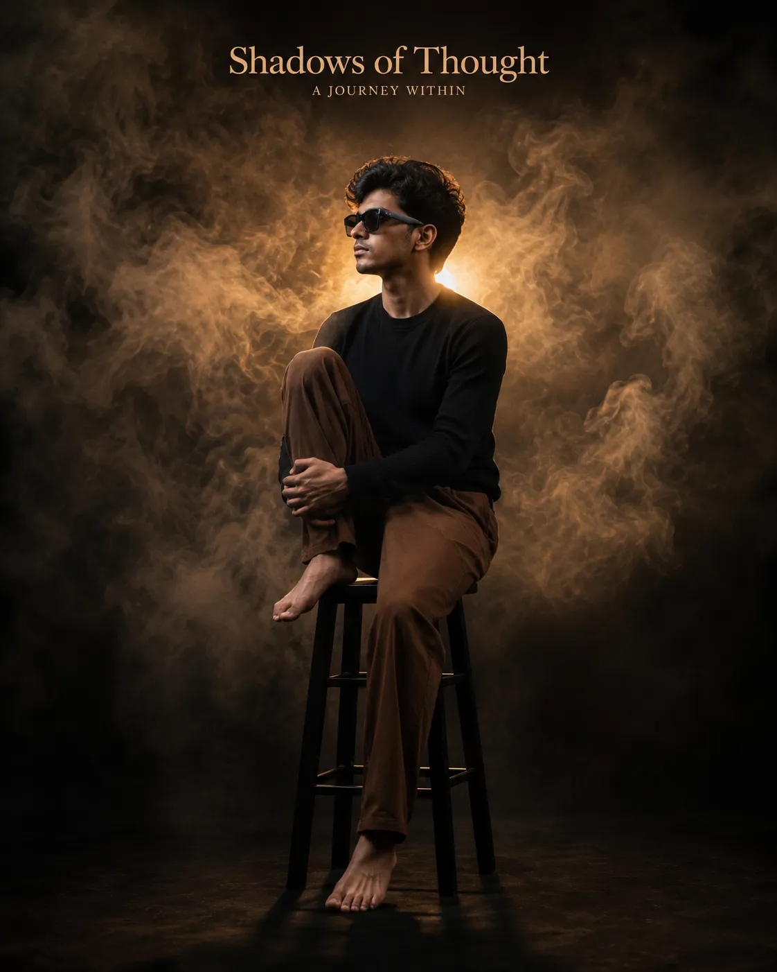 Contemplative Portrait With Warm Backlight Prompt
