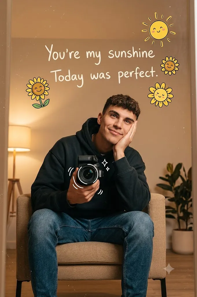 Cozy Camera Mirror Selfie Aesthetic Portrait Prompt