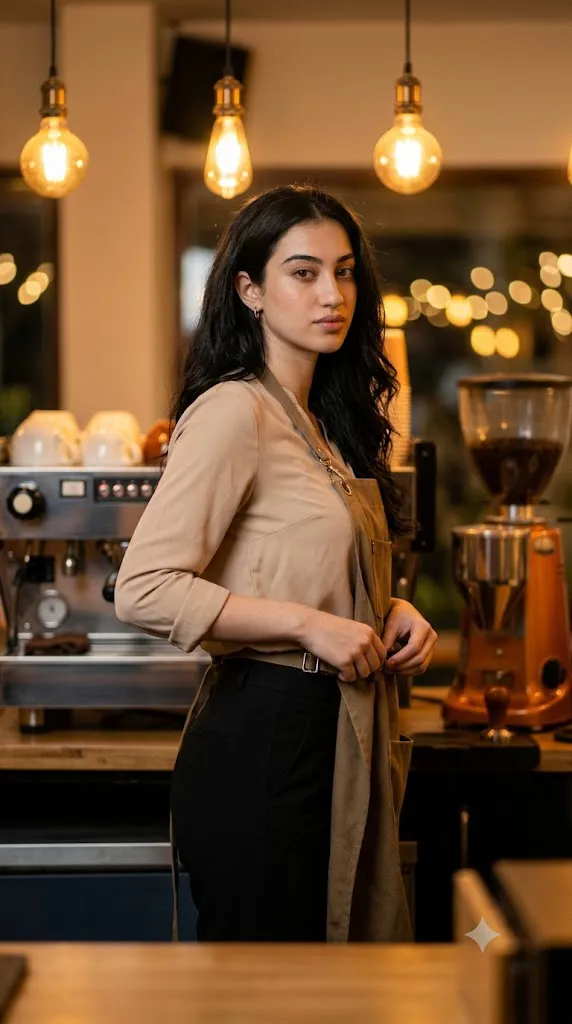 Cozy Coffee Shop Portrait Prompt
