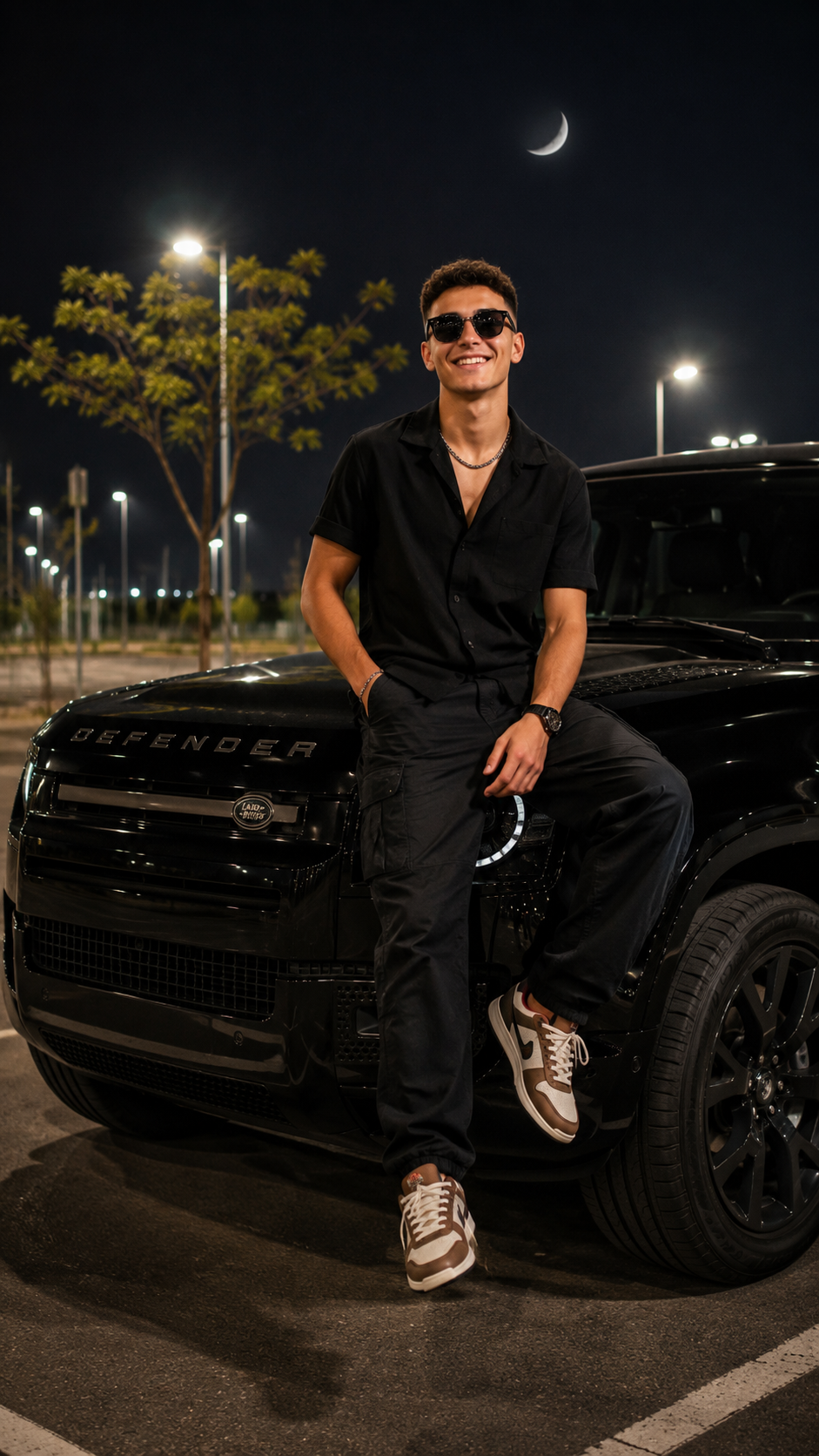 Dark Aesthetic Car Photoshoot Cinematic Portrait