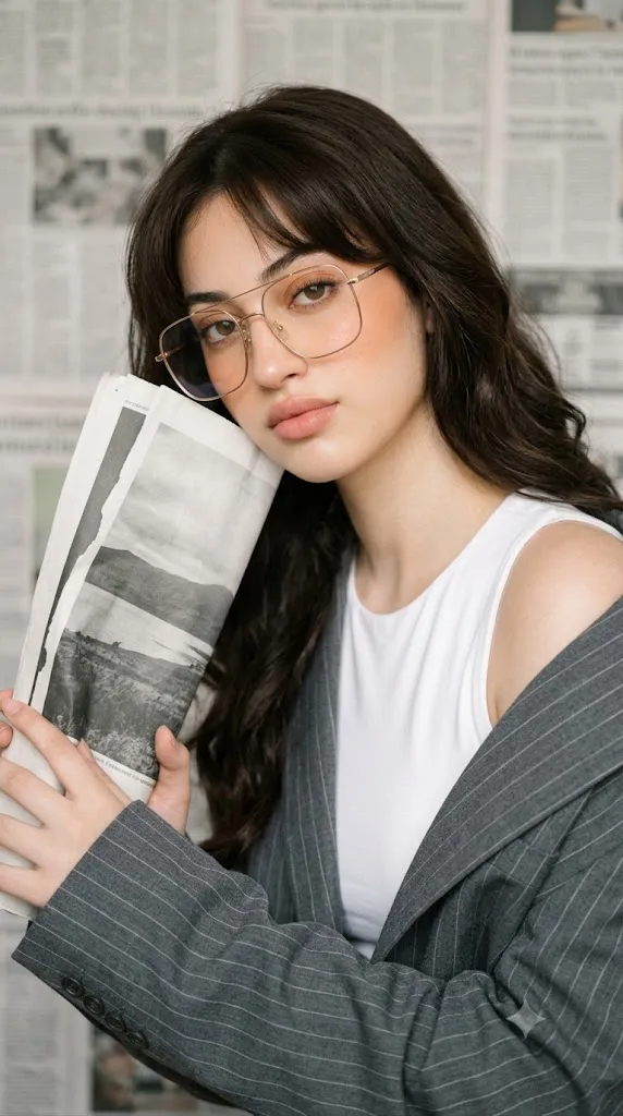 Dreamy Editorial Newspaper Portrait Prompt