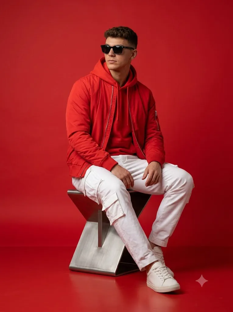 Electric Red Streetwear Prompt