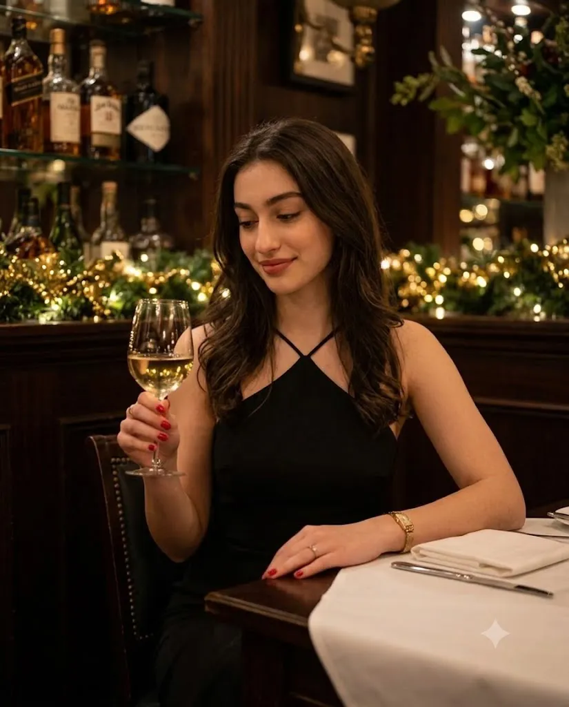 Elegant Evening Restaurant Cinematic Portrait Prompt
