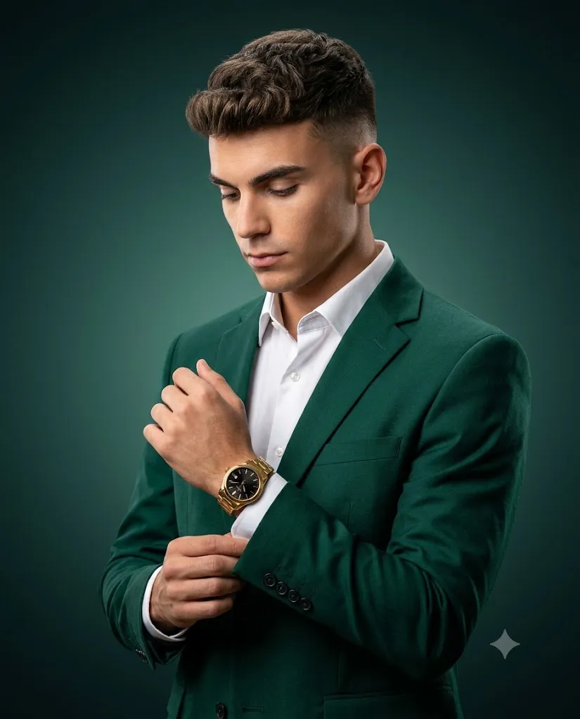 Luxury Emerald Suit Prompt