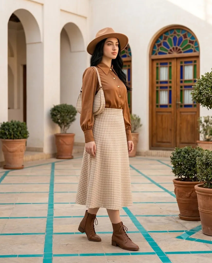 Mediterranean Courtyard Fashion Editorial Portrait Prompt