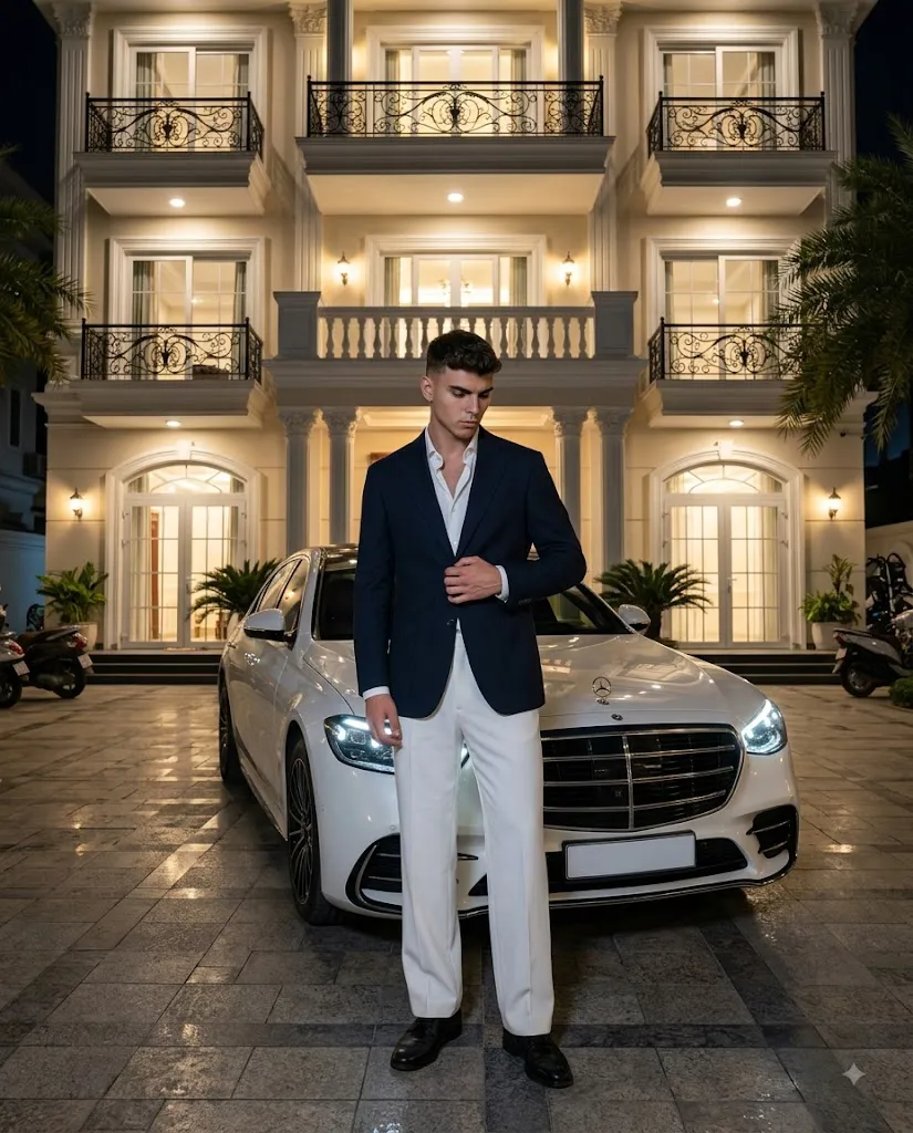 Midnight Mansion Mercedes Luxury Prompt
