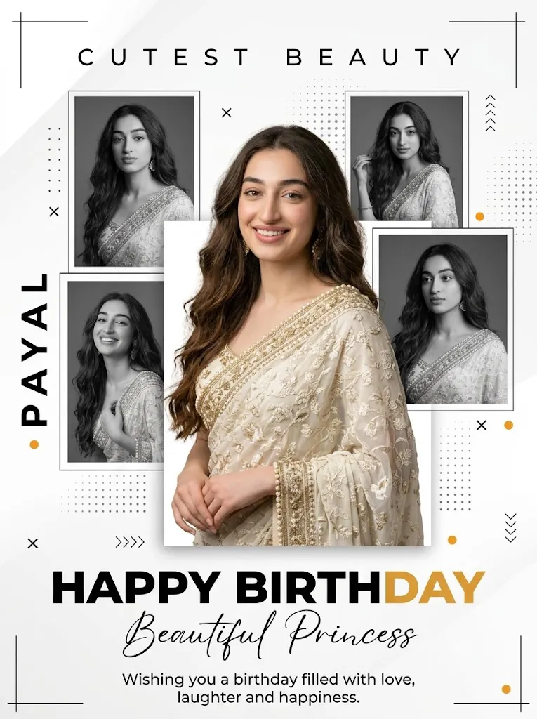 Minimalist Birthday Poster Prompt