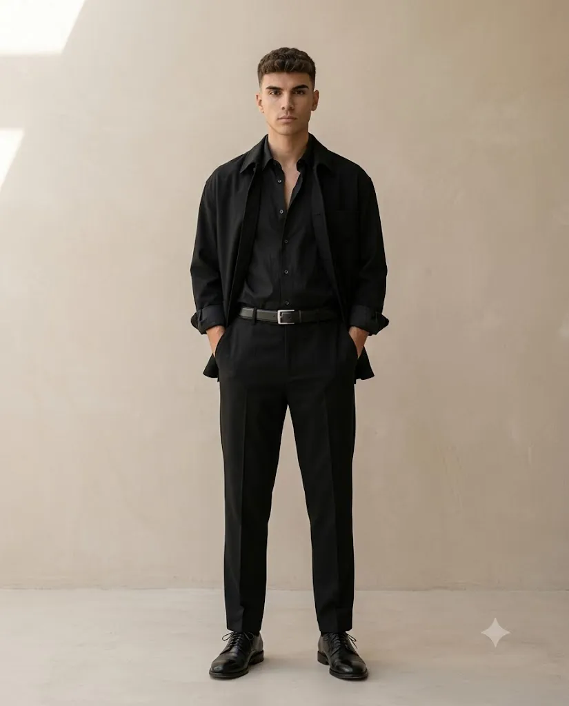 Minimalist Black Menswear Prompt