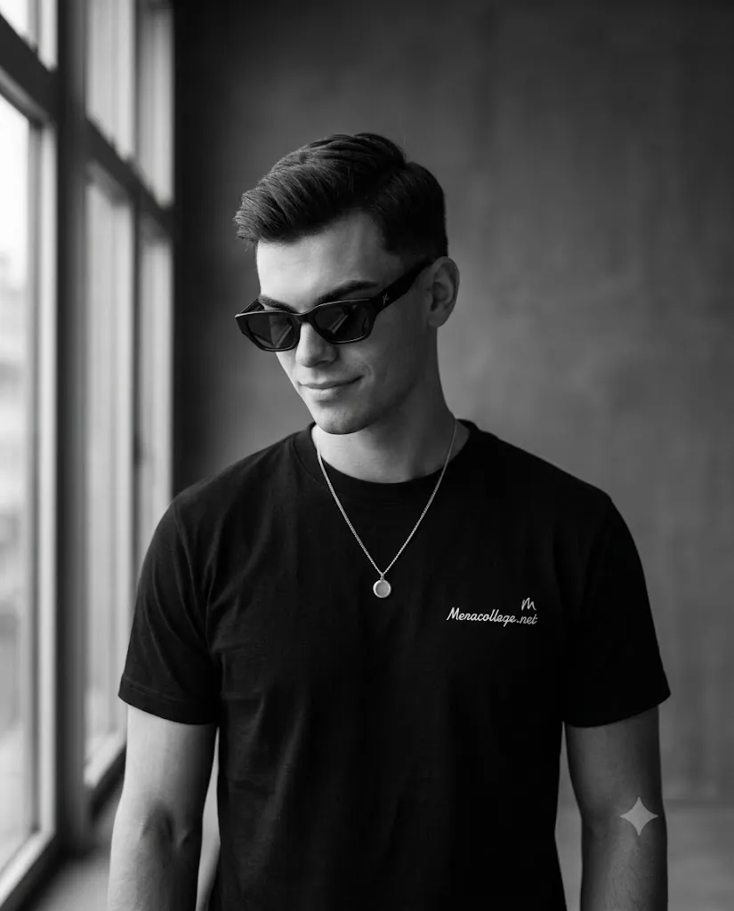 Monochrome Editorial Gentleman Portrait Prompt