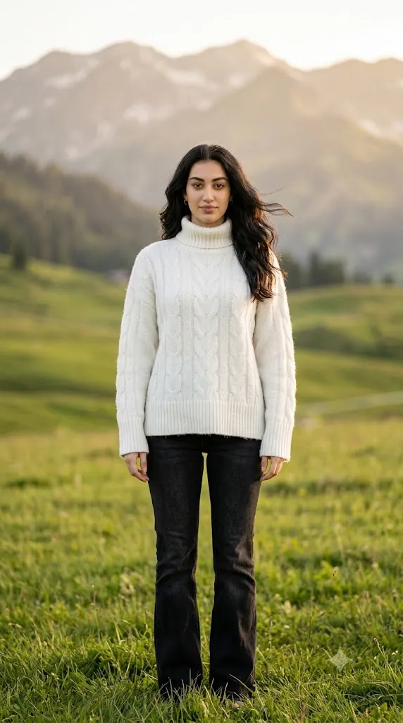 Mountain Meadow Fashion Campaign Portrait Prompt