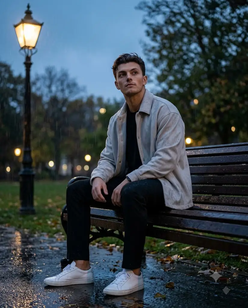 Park Bench Cinematic Prompt