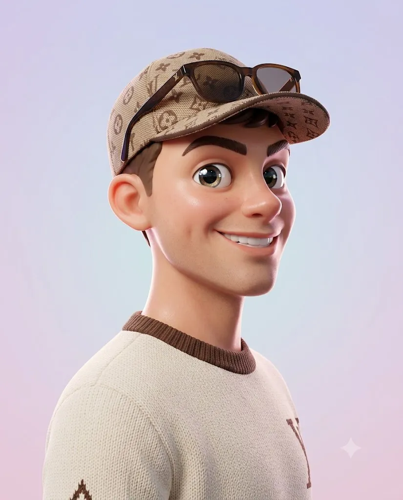 Pixar-Style 3D Side Profile Character Portrait Prompt