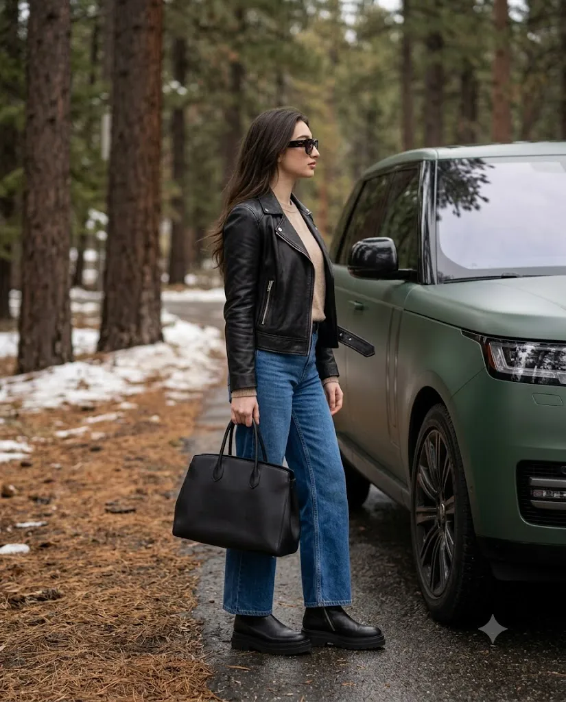 Range Rover Street Fashion Editorial Portrait AI Prompt