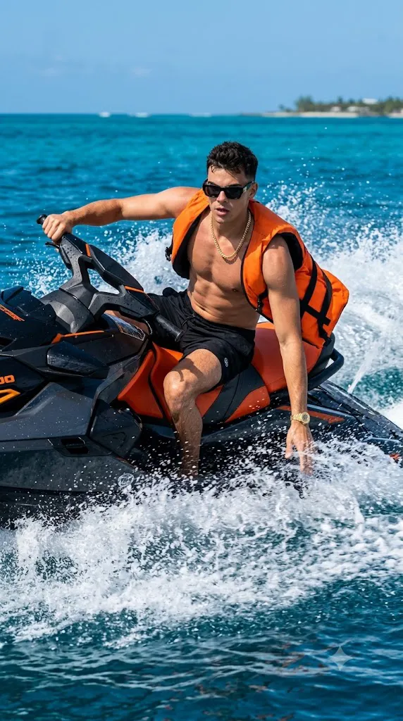 Riding The Waves In Style Portrait Prompt