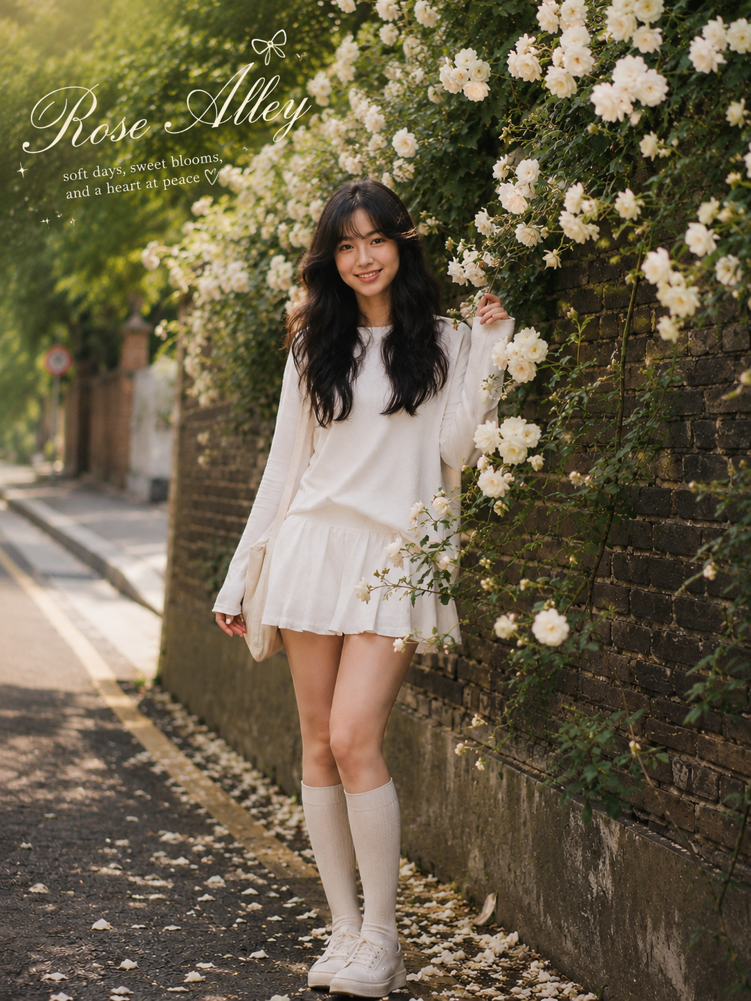 Rose-Covered Path in Golden Light