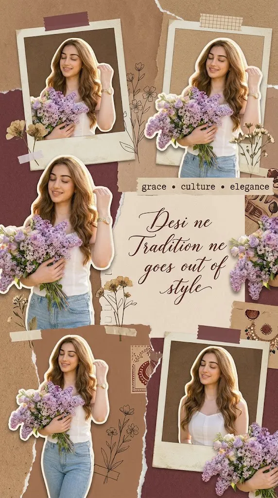 Timeless Elegance Collage Prompt