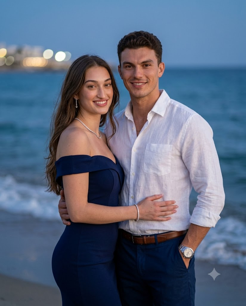 Twilight Beach Couple Prompt