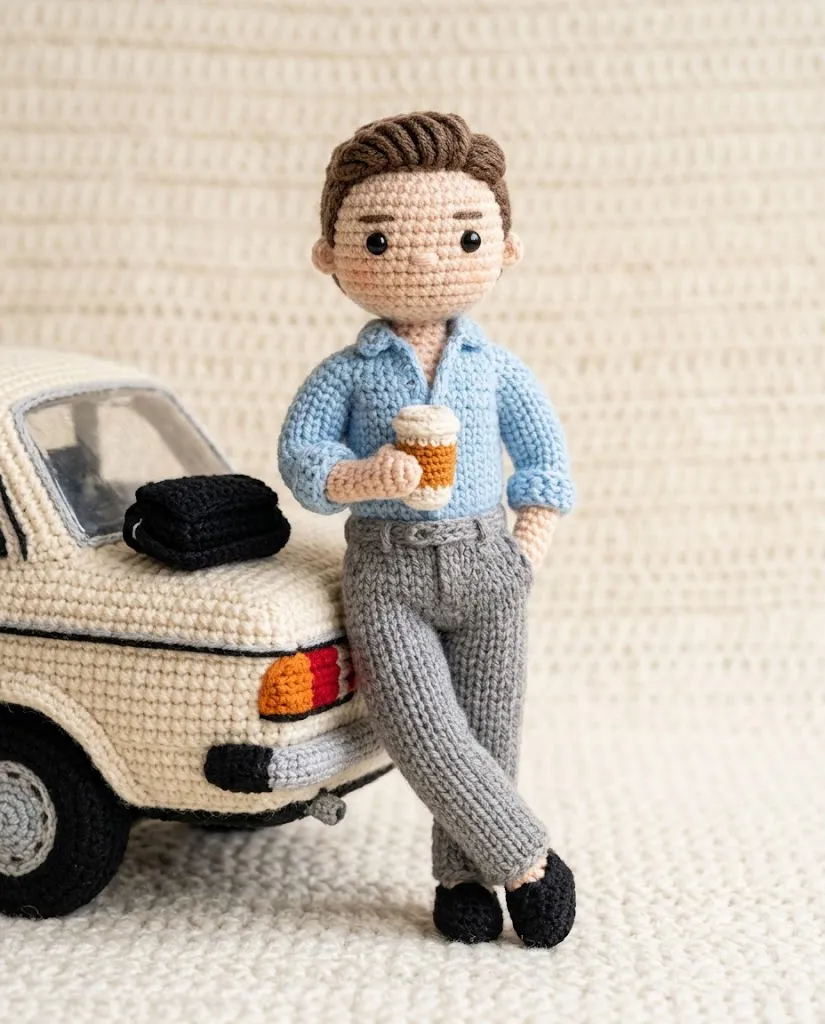 Ultra-Detailed Knitted Yarn Doll Portrait Prompt