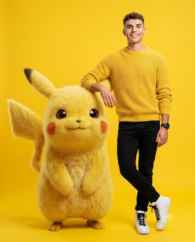 Ultra-Realistic Pikachu Companion Studio Portrait Prompt