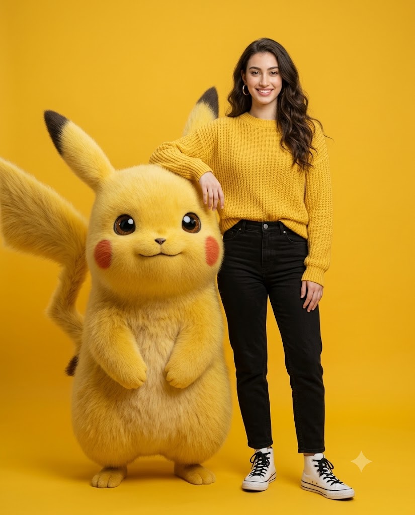 Ultra-Realistic Pikachu Companion Studio Portrait Prompt