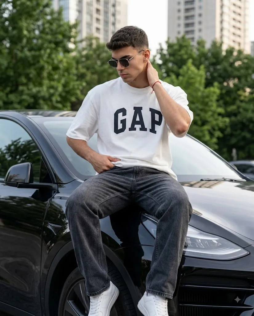 Urban Black SUV Streetwear Prompt