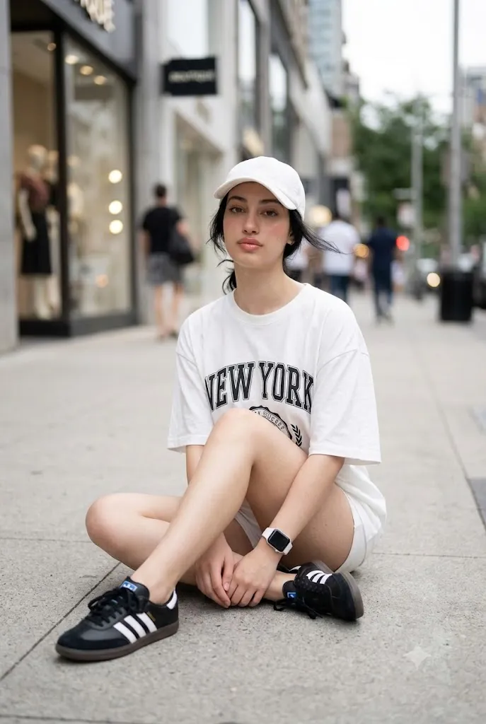 White Urban Korean Street Style Prompt