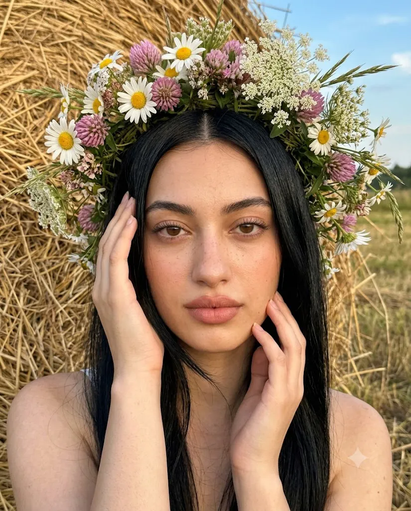 Wildflower Crown Portrait Prompt