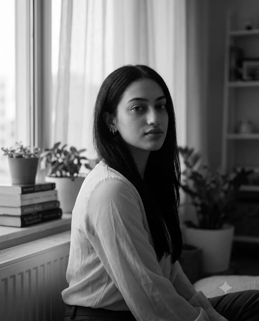 Window Light Black & White Fine Art Portrait Prompt